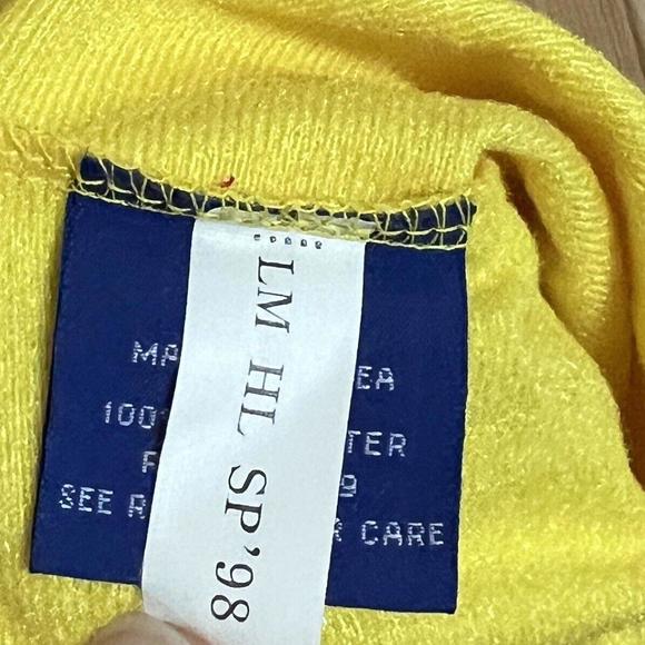 VTG Starter Atlanta Braves Tomahawk Jacket Pullover Windbreaker Size 2XL Yellow - Picture 7 of 11